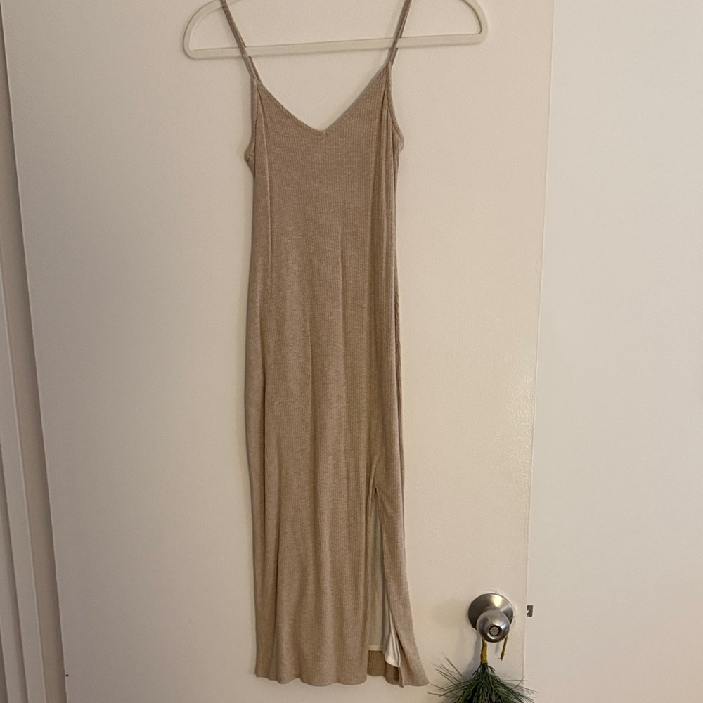 Cream midi dress